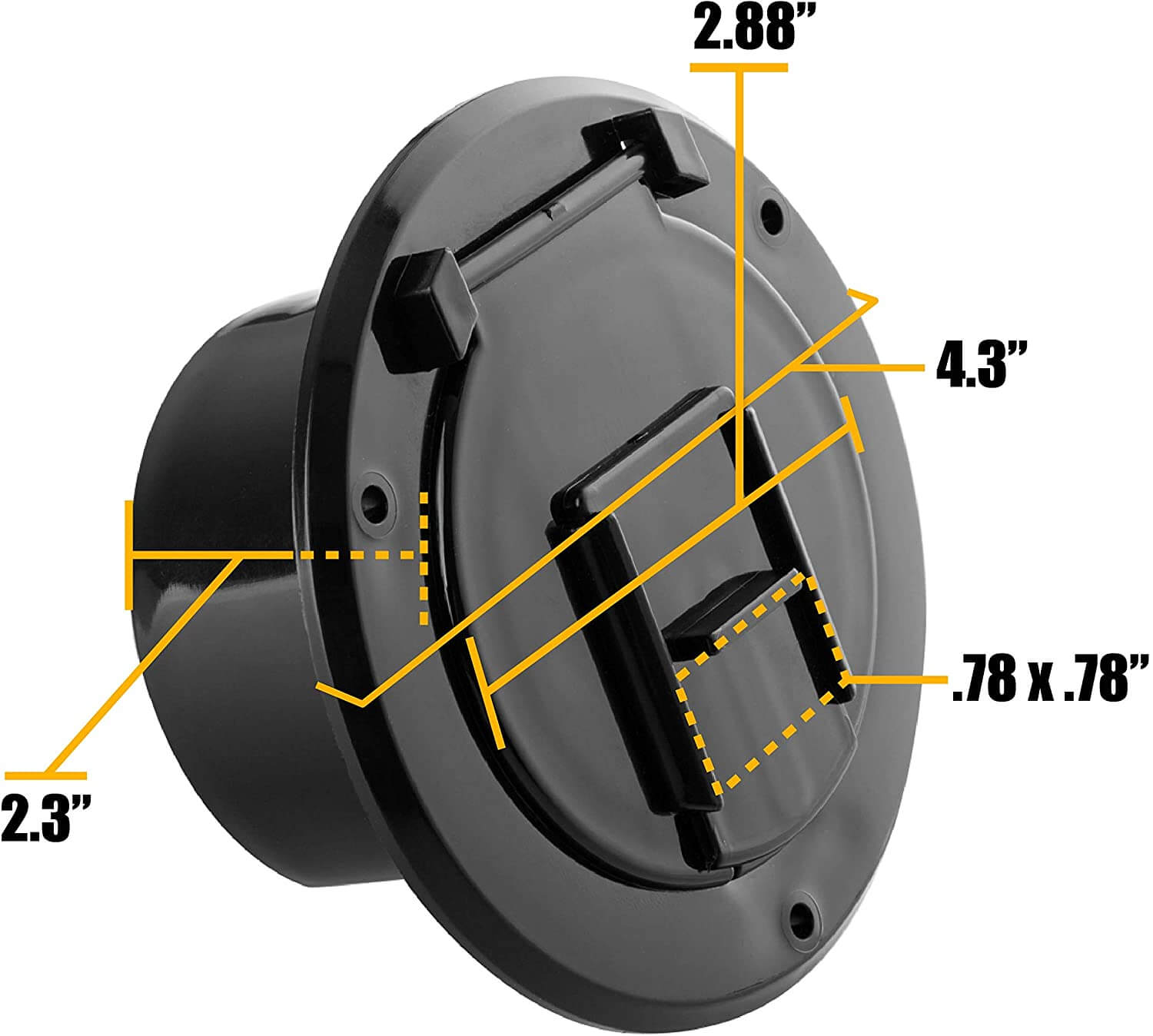 Cubre cable eléctrico Redondo RV de 10,16 cm, 30 amperios