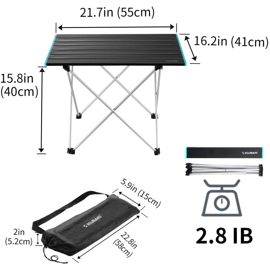 Mesa de camping plegable portátil ultraligera