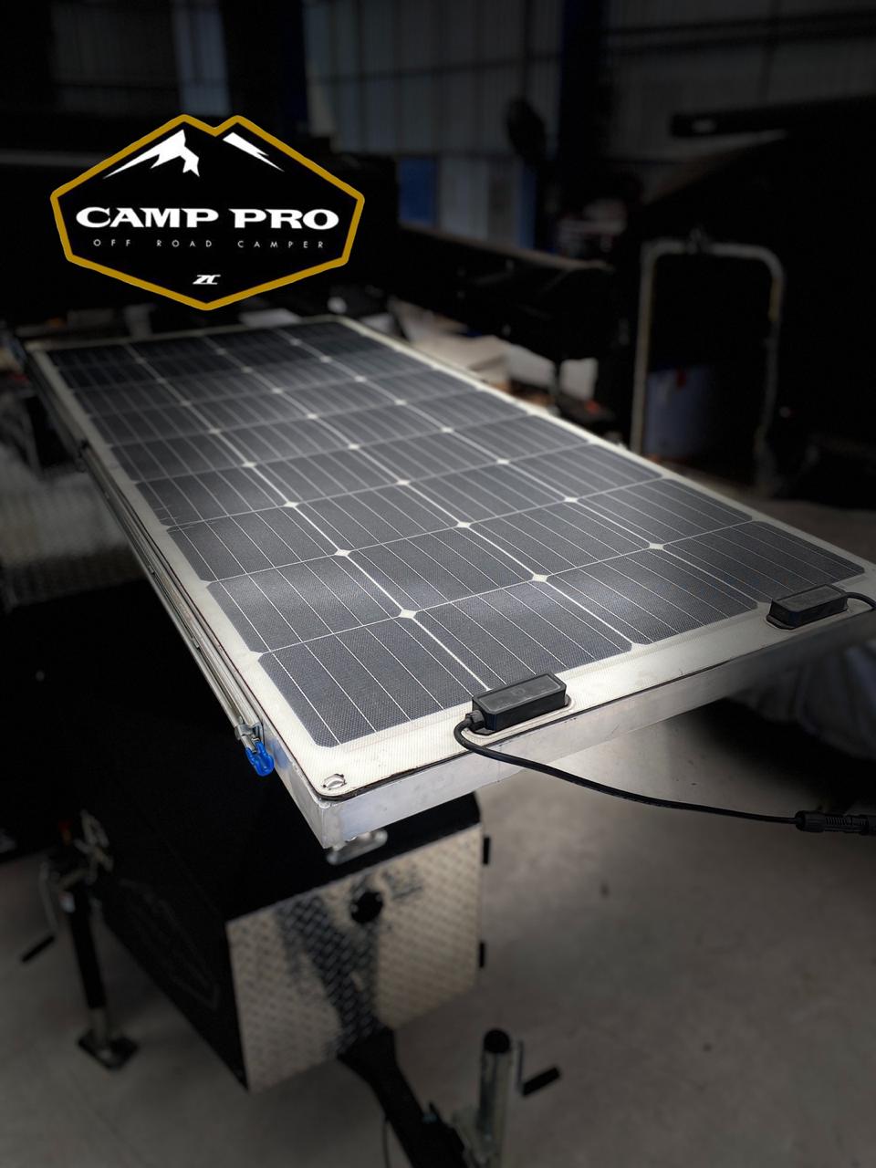 Sistema de panel solar de 100 w con rieles y controlador eléctrico